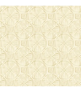 3125-72312 - Sandee Butter Medallion Wallpaper-Kinfolk