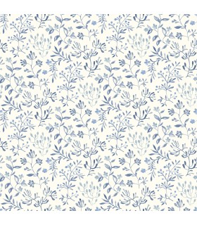 3125-72352 - Tarragon Blue Dainty Meadow Wallpaper-Kinfolk
