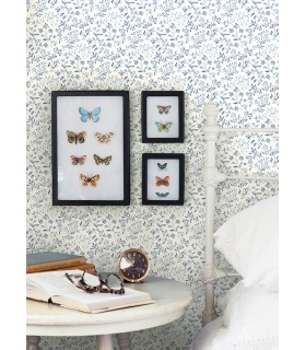 3125-72352 - Tarragon Blue Dainty Meadow Wallpaper-Kinfolk