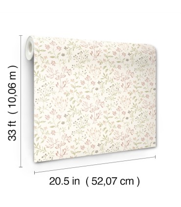 3125-72355 - Tarragon Blush Dainty Meadow Wallpaper-Kinfolk