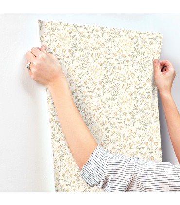 3125-72354 - Tarragon Honey Dainty Meadow Wallpaper-Kinfolk