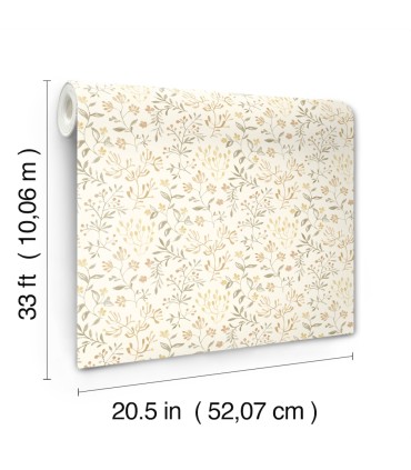 3125-72354 - Tarragon Honey Dainty Meadow Wallpaper-Kinfolk