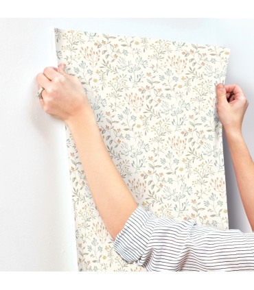 3125-72353 - Tarragon Pastel Dainty Meadow Wallpaper-Kinfolk
