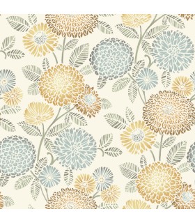 3125-72326 - Zalipie Apricot Floral Trail Wallpaperr-Kinfolk