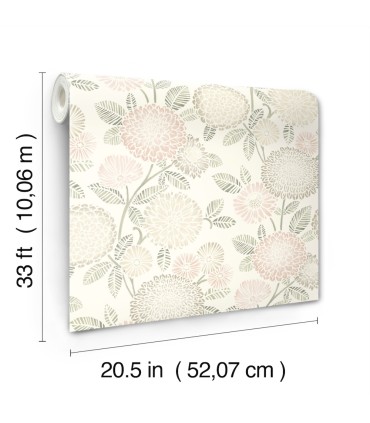 3125-72329 - Zalipie Blush Floral Trail Wallpaperr-Kinfolk