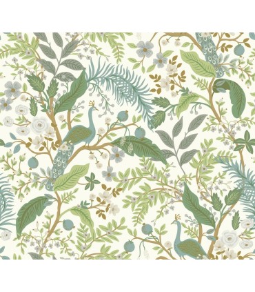 PSW1539RL - Peacock Garden Peel & Stick Wallpaper by Rifle Paper