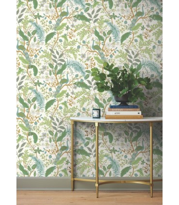 PSW1539RL - Peacock Garden Peel & Stick Wallpaper by Rifle Paper