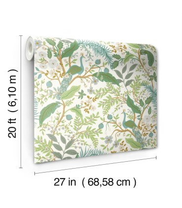 PSW1539RL - Peacock Garden Peel & Stick Wallpaper by Rifle Paper