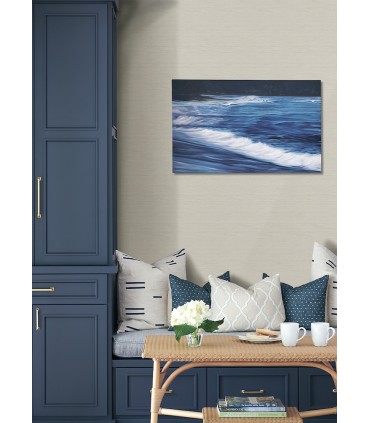 4157-24281 - Agave Off White Faux Grasscloth Wallpaper by Advantage