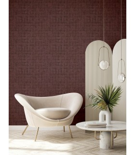 4157-333459 - Blocks Burgundy Checkered Wallpaper by Advantage