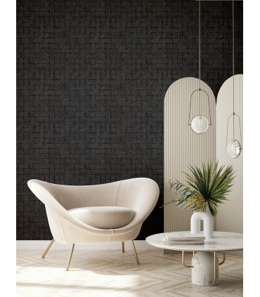 4157-333456 - Blocks Charcoal Checkered Wallpaper by Advantage