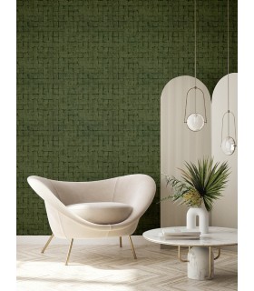 4157-333455 - Blocks Olive Checkered Wallpaper by Advantage