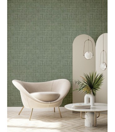 4157-333454 - Blocks Sage Checkered Wallpaper by Advantage
