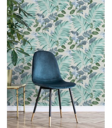 4157-M1651 - Eden Grey Tropical Wallpaper by Advantage