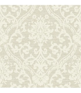 4157-25009 - Evette Neutral Damask Wallpaper by Advantage