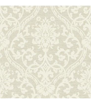 4157-25009 - Evette Neutral Damask Wallpaper by Advantage