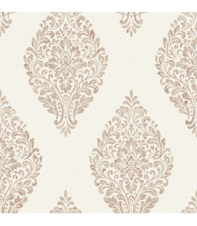 4157-25045 - Gillian Copper Medallion Wallpaper by Advantage