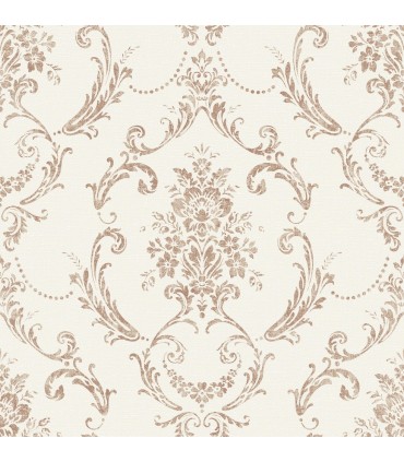 4157-25041 - Glenda Copper Floral Damask Wallpaper by Advantage