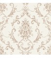 4157-25041 - Glenda Copper Floral Damask Wallpaper by Advantage