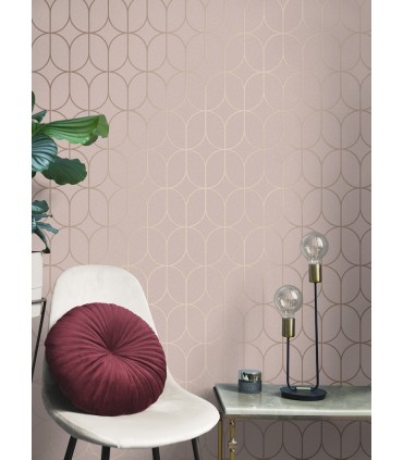 4157-42805 - Raye Pink Rosco Trellis Wallpaper by Advantage