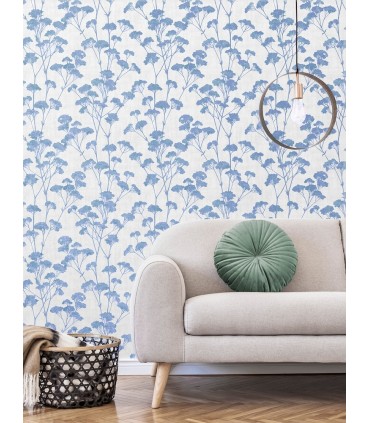4157-M1539 - Sprig Blue Trail Wallpaper by Advantage