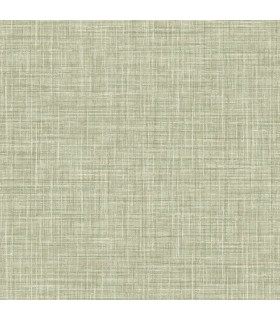 4157-25792 - Tuckernuck Green Faux Linen Wallpaper by Advantage
