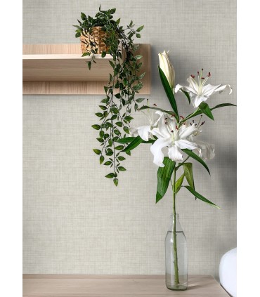 4157-24273 - Tuckernuck Neutral Faux Linen Wallpaper by Advantage