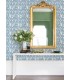4122-27025 - Bancroft Blue Artistic Stripe Wallpaper-Terrace
