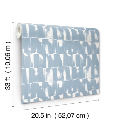 4122-27025 - Bancroft Blue Artistic Stripe Wallpaper-Terrace