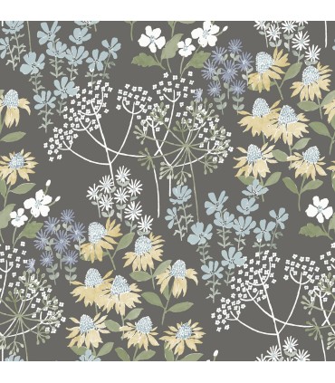 4122-27018 - Cultivate Grey Springtime Blooms Wallpaper-Terrace