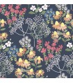 4122-27016 - Cultivate Navy Springtime Blooms Wallpaper-Terrace