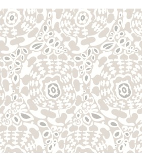 4122-27038 - Divine Grey Abstract Medallion Wallpaper-Terrace