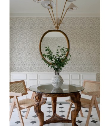 4122-27038 - Divine Grey Abstract Medallion Wallpaper-Terrace