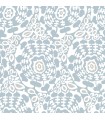 4122-27039 - Divine Light Blue Abstract Medallion Wallpaper-Terrace