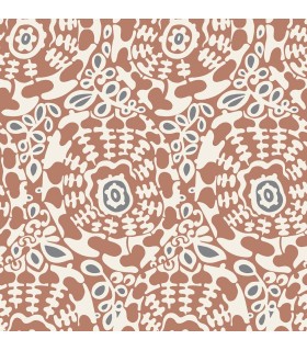 4122-27041 - Divine Rust Abstract Medallion Wallpaper-Terrace