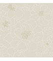 4122-27010 - Gardena Light Grey Embroidered Floral Wallpaper-Terrace