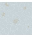 4122-27011 - Gardena Sky Blue Embroidered Floral Wallpaper-Terrace