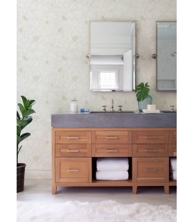 4122-27007 - Gardena White Embroidered Floral Wallpaper-Terrace