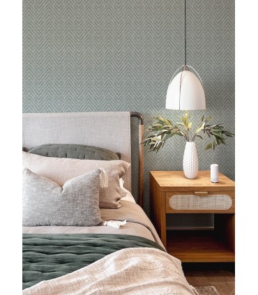 4122-27044 - Glynn Denim Chevron Wallpaper-Terrace