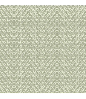 4122-27043 - Glynn Green Chevron Wallpaper-Terrace