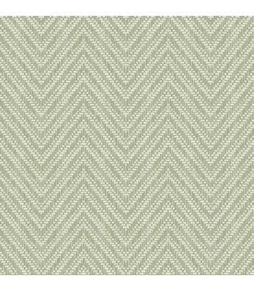 4122-27043 - Glynn Green Chevron Wallpaper-Terrace
