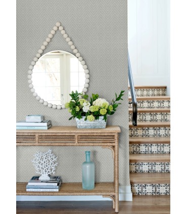 4122-26652 - Glynn Light Grey Chevron Wallpaper-Terrace
