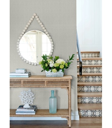 4122-26651 - Glynn Silver Chevron Wallpaper-Terrace