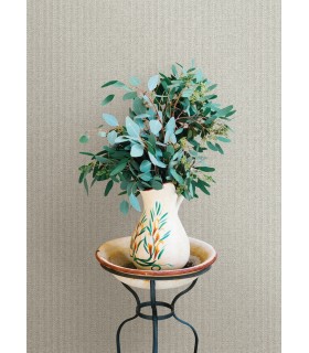 4122-27027 - Lawndale Taupe Textured Pinstripe Wallpaper-Terrace