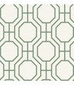 4122-27047 - Manor Green Geometric Trellis Wallpaper-Terrace
