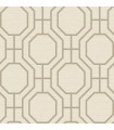4122-27046 - Manor Taupe Geometric Trellis Wallpaper-Terrace