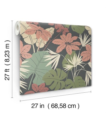 4122-72410 - Medellin Black Rainforest Floor Wallpaper-Terrace