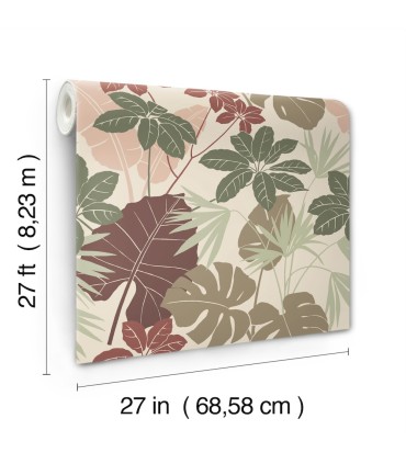 4122-72408 - Medellin Neutral Rainforest Floor Wallpaper-Terrace