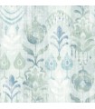 4122-27012 - Pavord Green Floral Shibori Wallpaper-Terrace