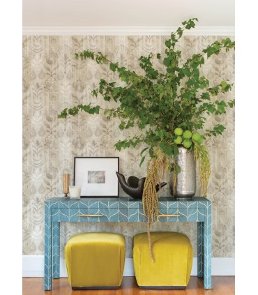 4122-27015 - Pavord Neutral Floral Shibori Wallpaper-Terrace